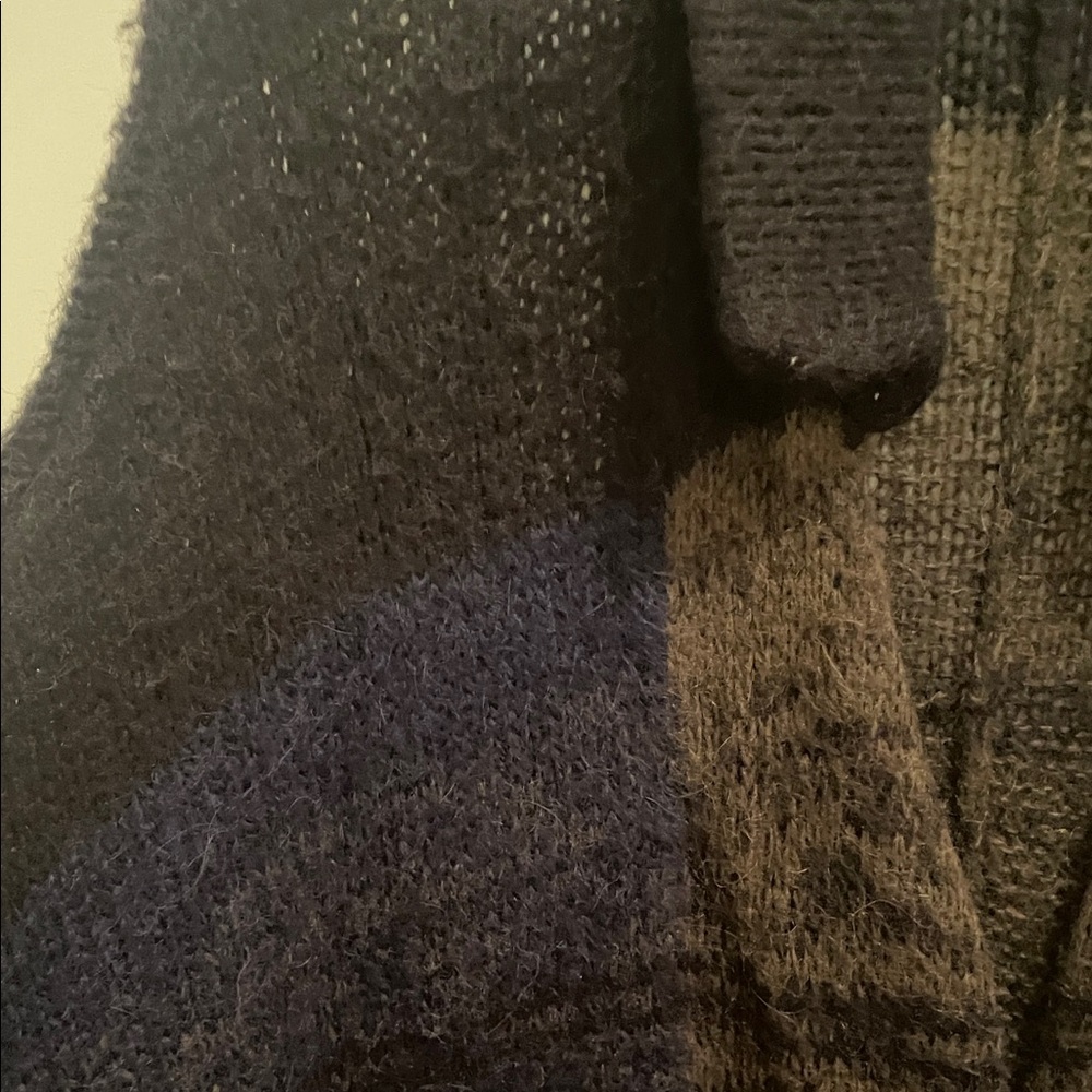 Dries Van Noten Black, Blue and Brown Long Cardigan - Picture 4 of 15